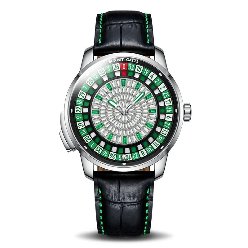 Bonest Gatti BG8004 Casino Roulette Crystal Automatic Watch - Top G Watches
