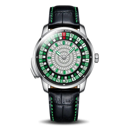 Bonest Gatti BG8004 Casino Roulette Crystal Automatic Watch - Top G Watches