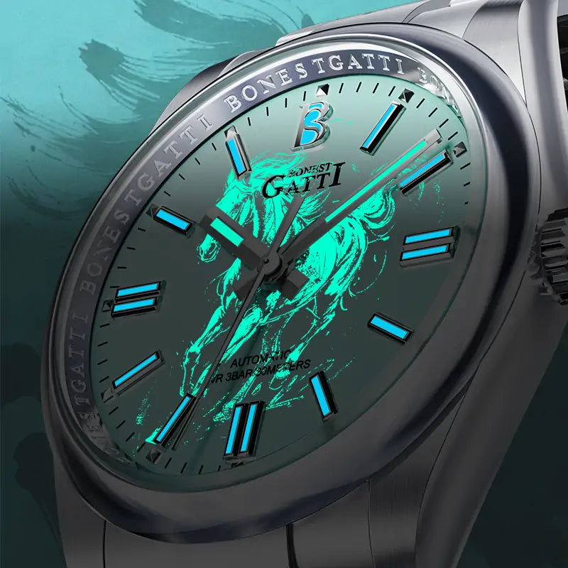 BONEST GATTI BG8015 Wild Horse Luminous Automatic Fashion Watch - Top G Watches