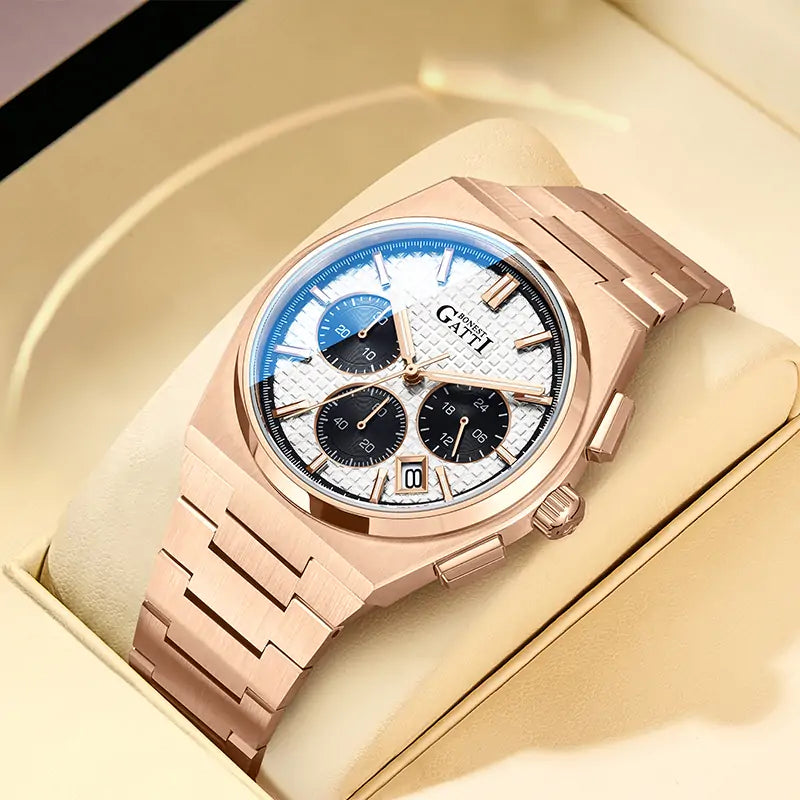 BONEST GATTI BG8016 Multifunction Quartz Chronograph Luxury Sports Watch