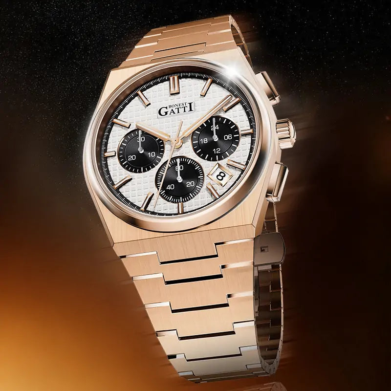 BONEST GATTI BG8016 Multifunction Quartz Chronograph Luxury Sports Watch