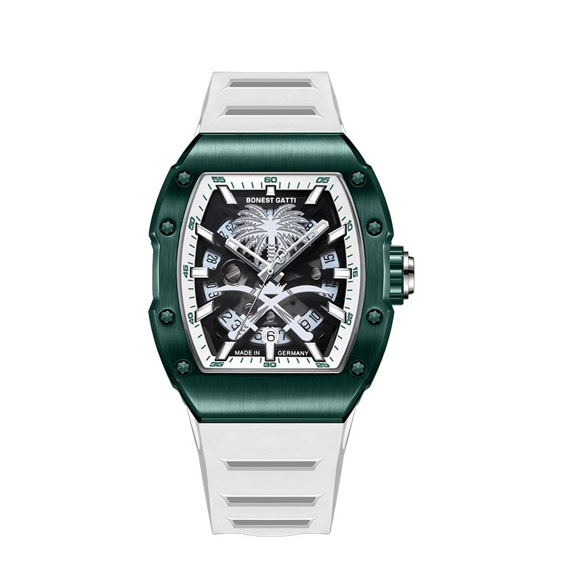 BONEST GATTI BG9904 Palm Tree & Sword Skeleton Automatic Watch