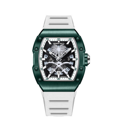 BONEST GATTI BG9904 Palm Tree & Sword Skeleton Automatic Watch