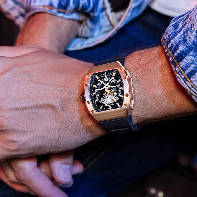 BONEST GATTI BG9904 Palm Tree & Sword Skeleton Automatic Watch