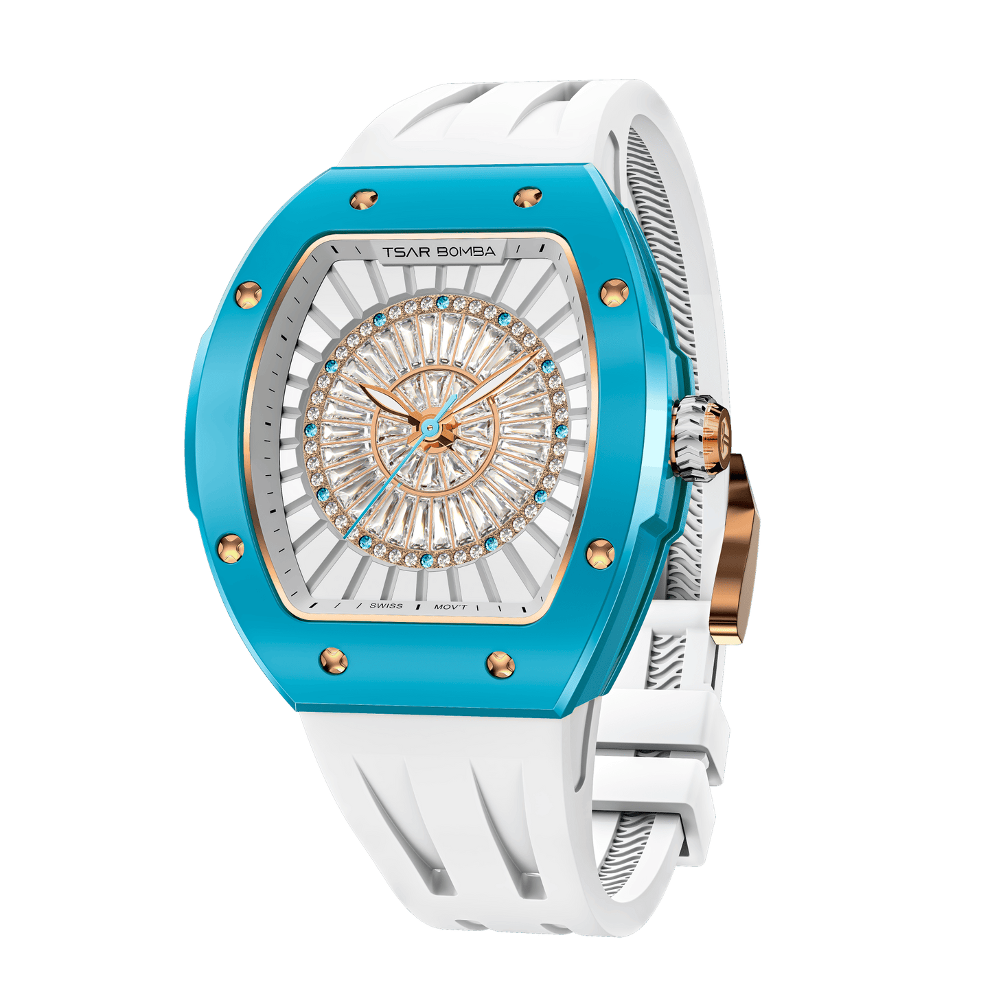 Official TSAR BOMBA Nucleus Femme Ladies Ceramic Watch – Swiss Movement TB8220L