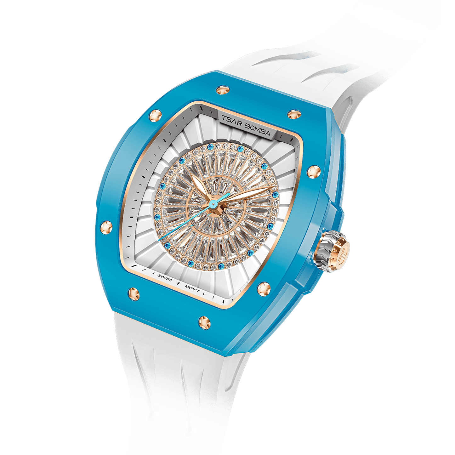 Official TSAR BOMBA Nucleus Femme Ladies Ceramic Watch – Swiss Movement TB8220L