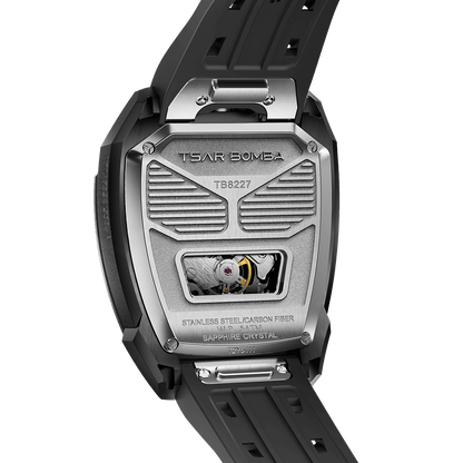Official TSAR BOMBA Reactor-Core Decay TB8227 Automatic Watch | Carbon Fibre Luxury Watch