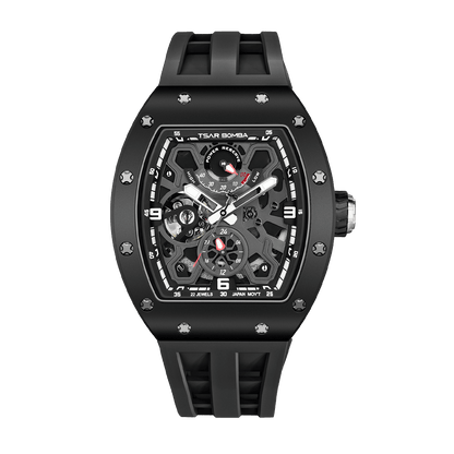Official TSAR BOMBA Carbon Fibre Ceramic Kinetic Energy Automatic Watch – TB8212