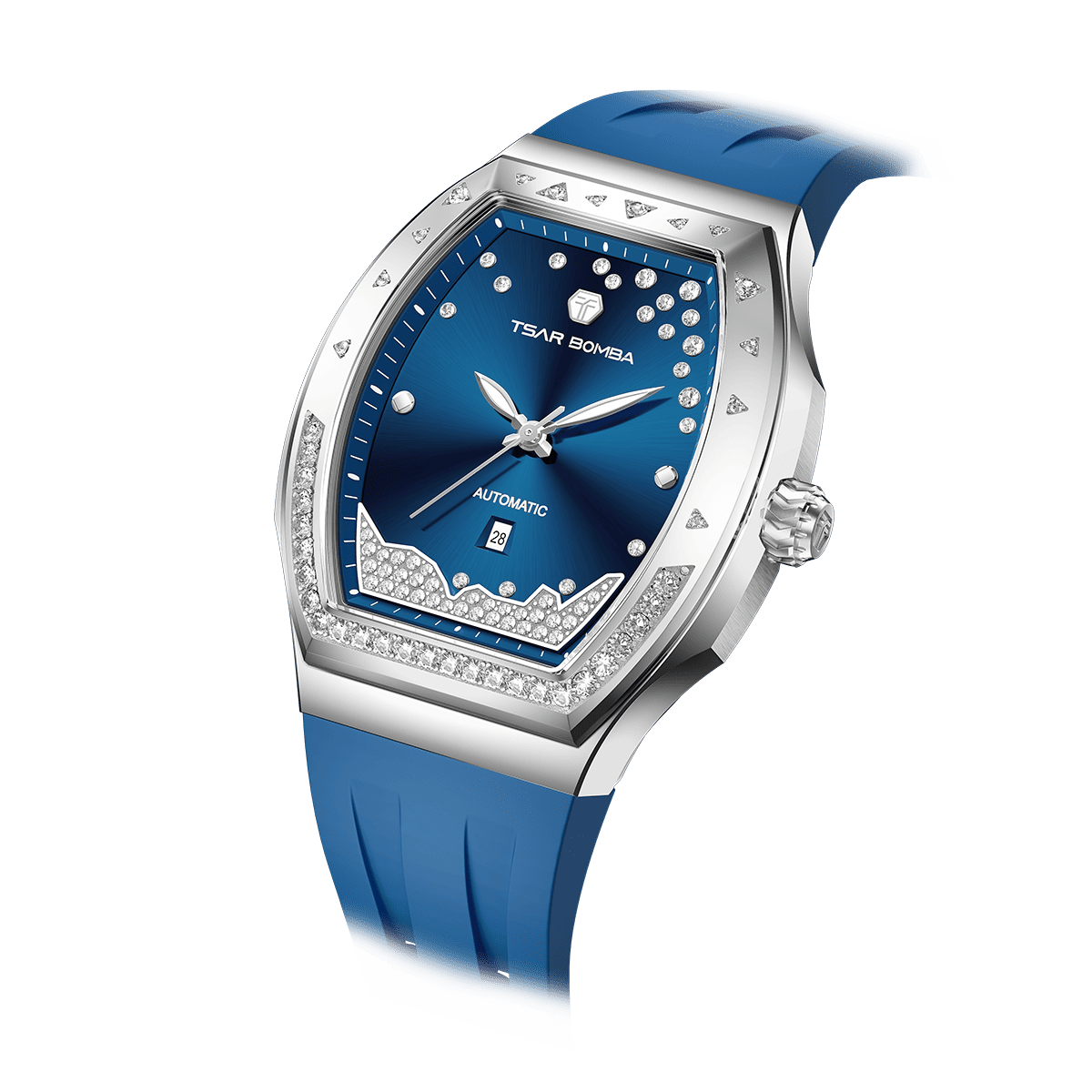 Official TSAR BOMBA Lumina TB8233 Diamond-Set Automatic Women's Watch