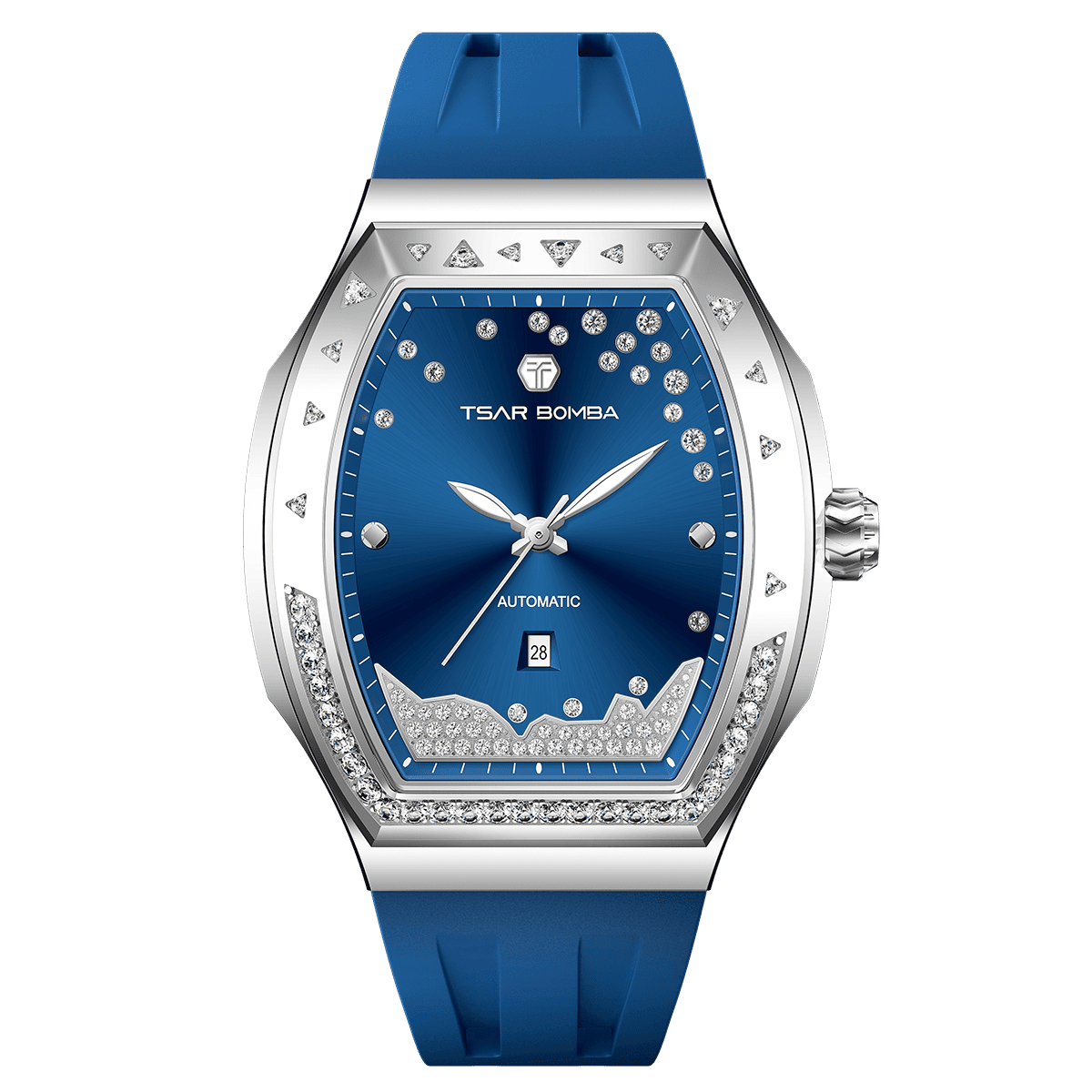 Official TSAR BOMBA Lumina TB8233 Diamond-Set Automatic Women's Watch