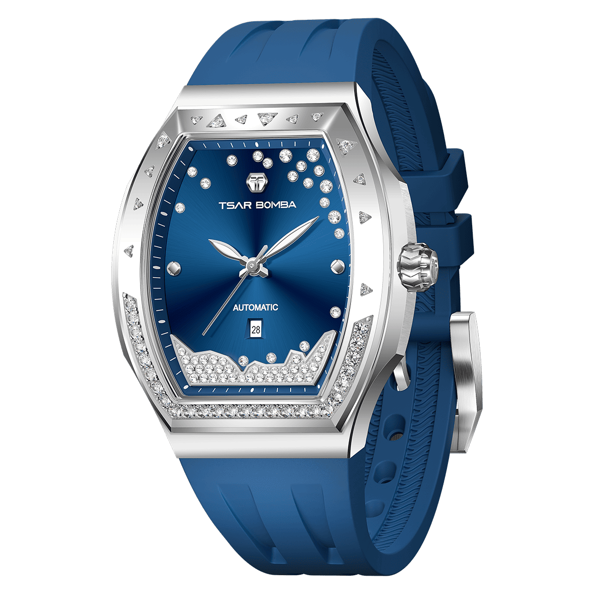 Official TSAR BOMBA Lumina TB8233 Diamond-Set Automatic Women's Watch