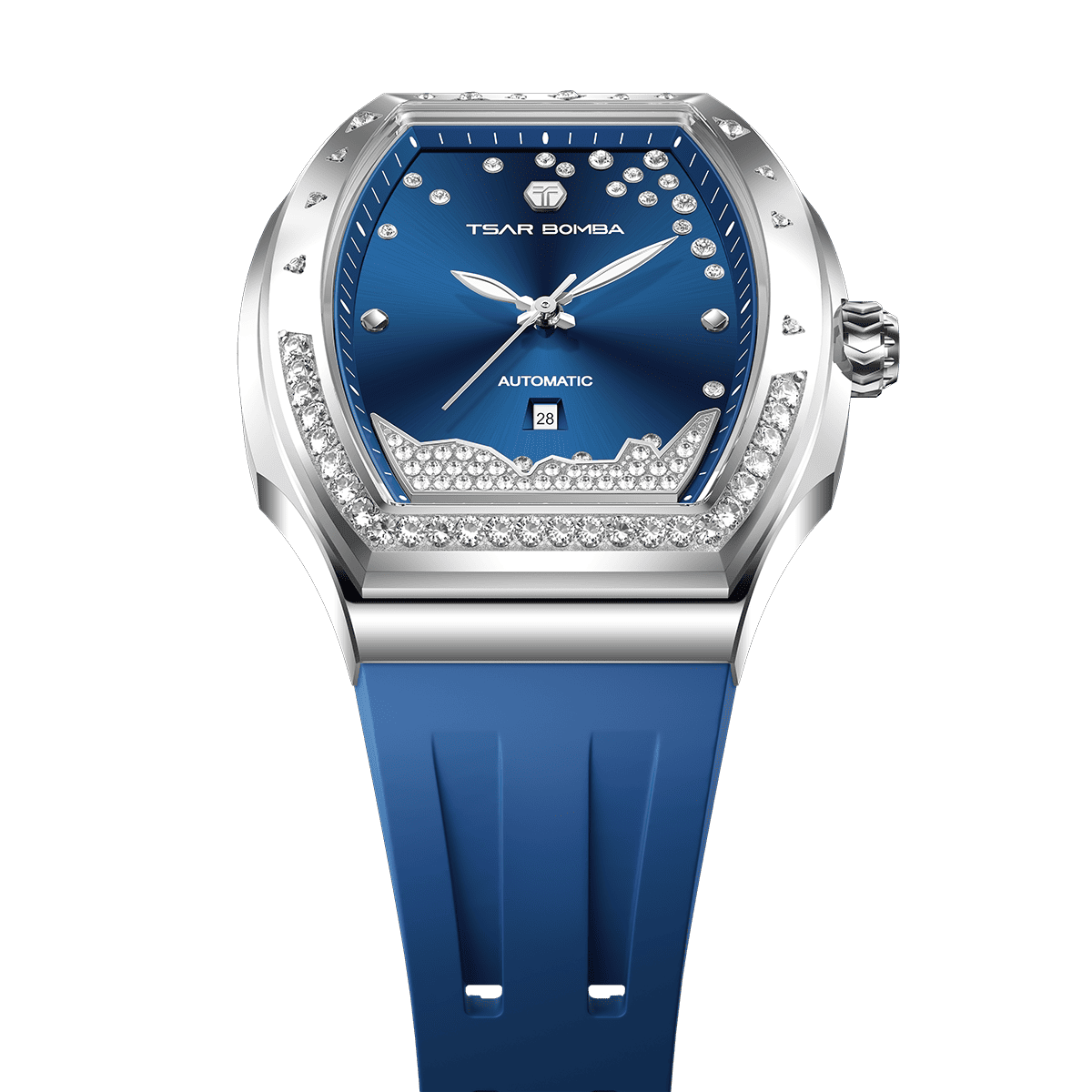 Official TSAR BOMBA Lumina TB8233 Diamond-Set Automatic Women's Watch
