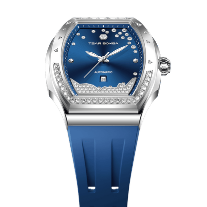 Official TSAR BOMBA Lumina TB8233 Diamond-Set Automatic Women's Watch