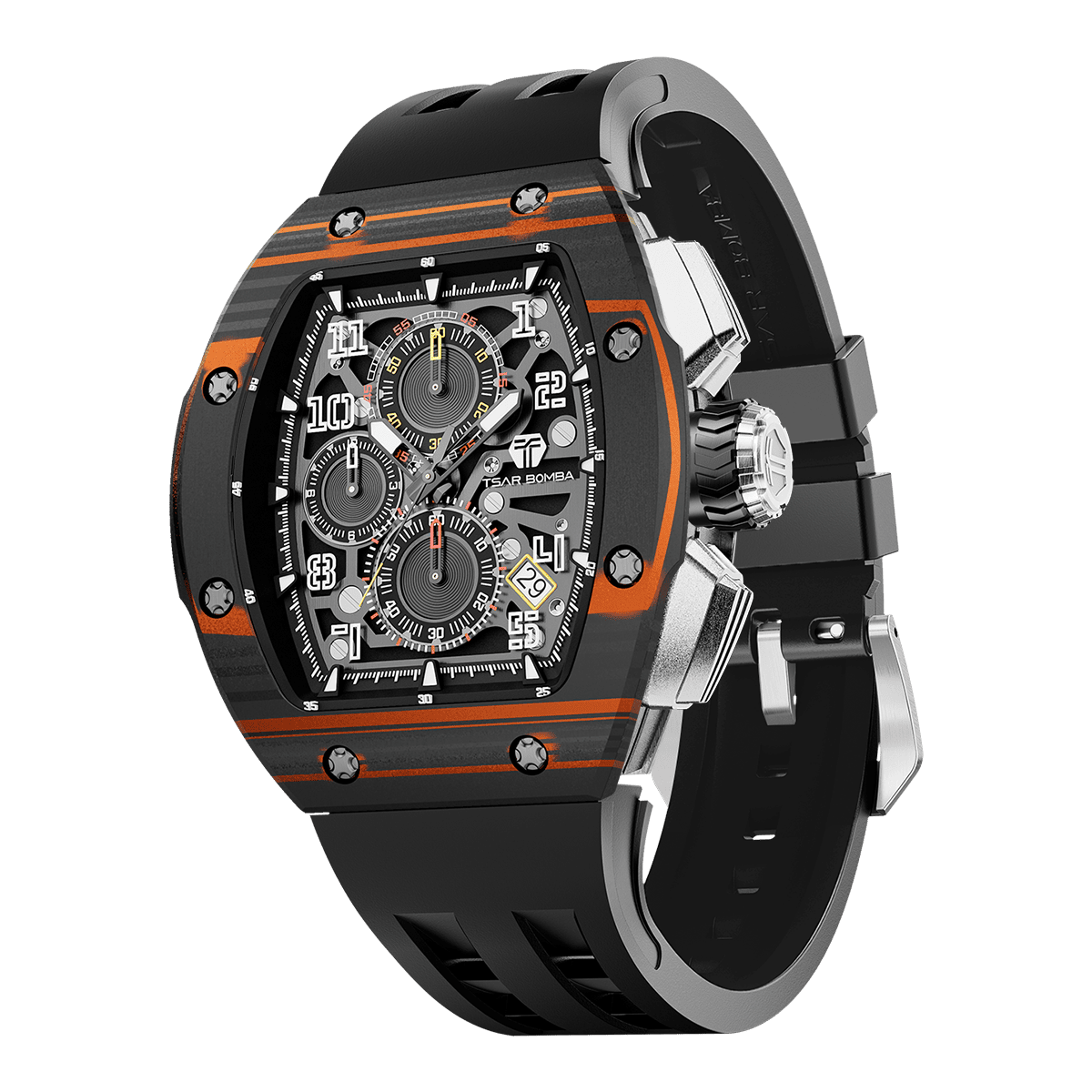 Official TSAR BOMBA – Atomic Interchangeable Luxury Calendar Watch TB8214