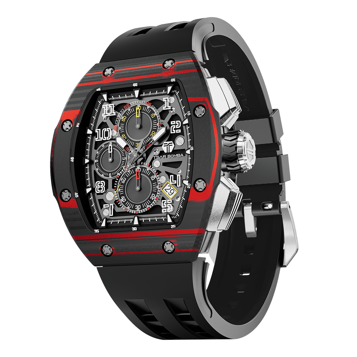 Official TSAR BOMBA – Atomic Interchangeable Luxury Calendar Watch TB8214