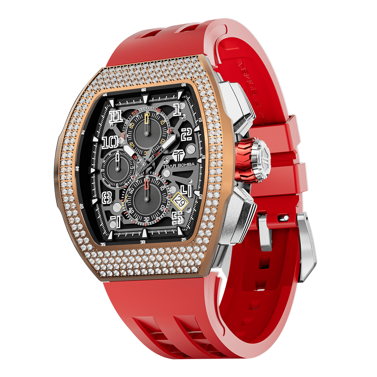Official TSAR BOMBA – Atomic Interchangeable Luxury Calendar Watch TB8214