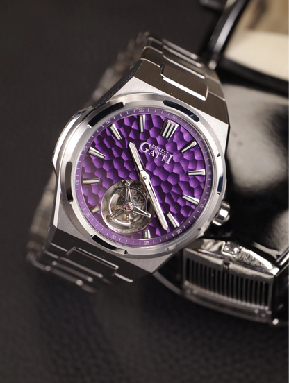 BONEST GATTI Hammer Pattern Automatic Tourbillon Watch Self Wind 80H Power Reserve Sapphire Crystal Luminous Watch BG7005 - Top G Watches