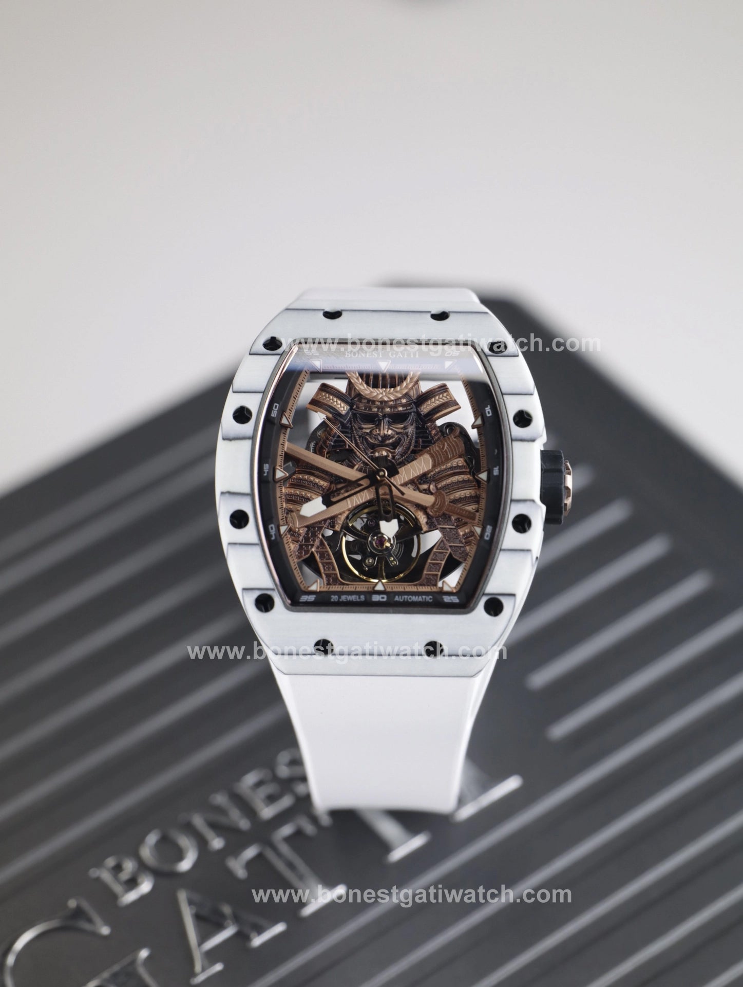 Bonest Gatti BG9008 Phantom Black – Carbon Skeleton Tourbillon Automatic Watch - Top G Watches