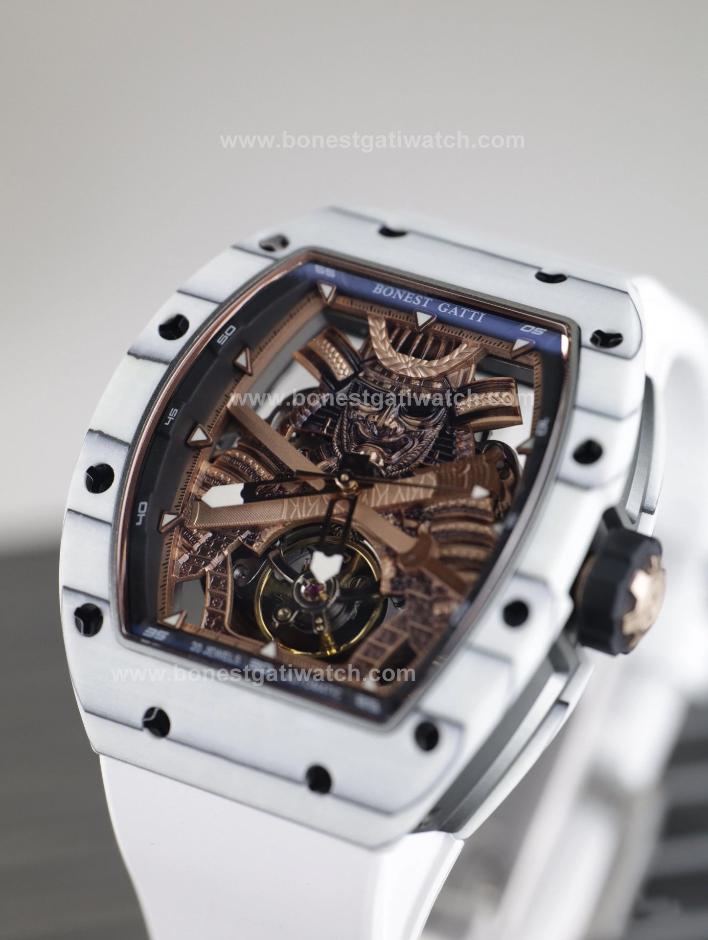 Bonest Gatti BG9008 Phantom Black – Carbon Skeleton Tourbillon Automatic Watch - Top G Watches