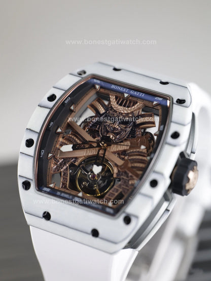 Bonest Gatti BG9008 Phantom Black – Carbon Skeleton Tourbillon Automatic Watch - Top G Watches
