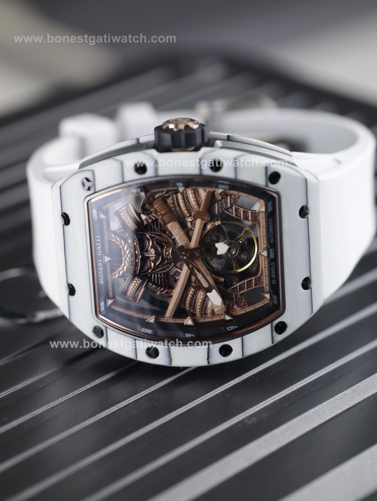 Bonest Gatti BG9008 Phantom Black – Carbon Skeleton Tourbillon Automatic Watch - Top G Watches