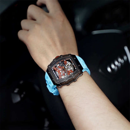 Official TSAR BOMBA Stainless Steel Automatic Skeleton Watch – TB8208A