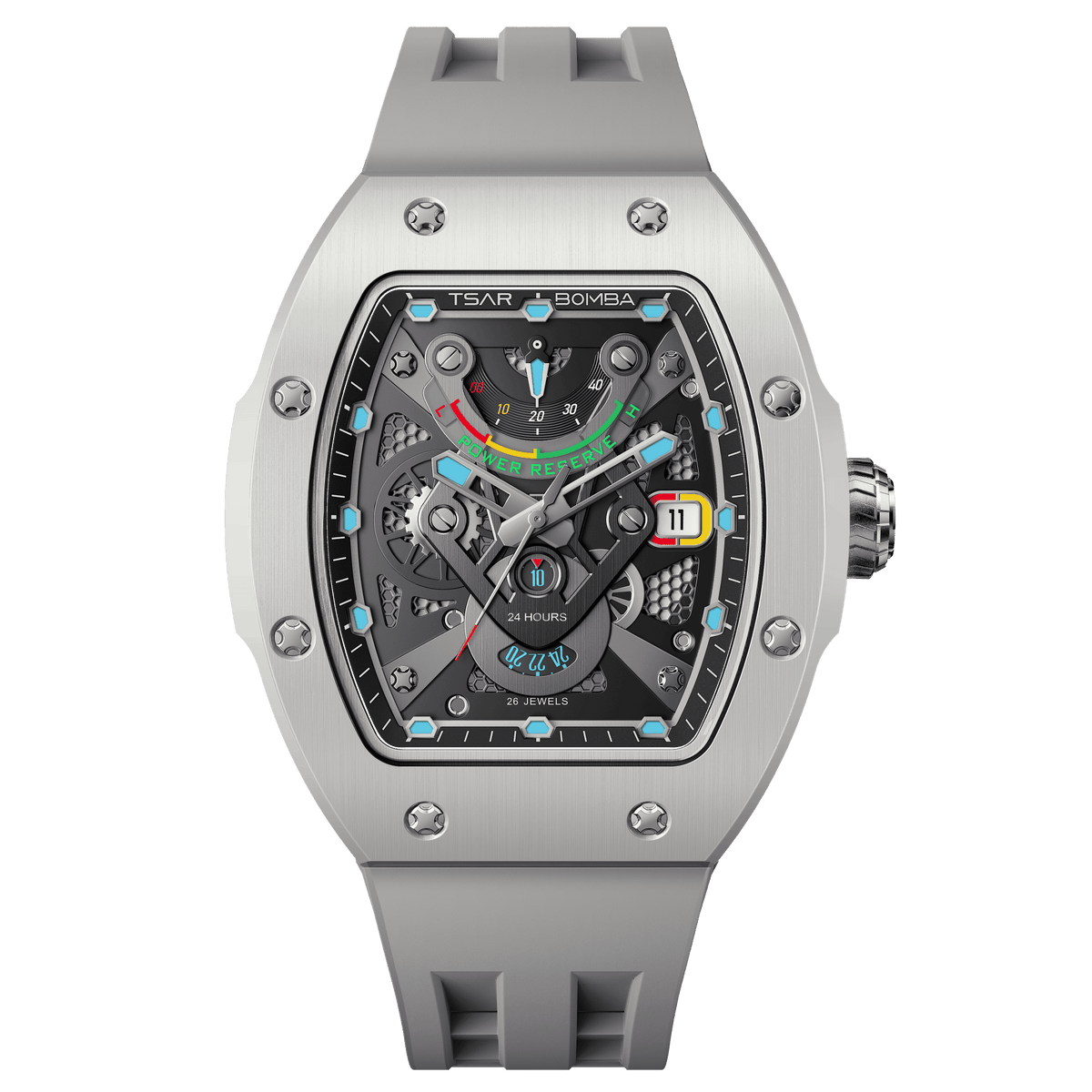 Official TSAR BOMBA TB8226C Full Ceramic Automatic Skeleton Watch – Sapphire Crystal