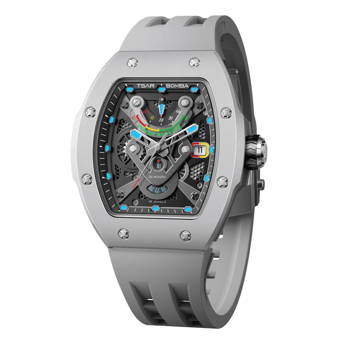 Official TSAR BOMBA TB8226C Full Ceramic Automatic Skeleton Watch – Sapphire Crystal