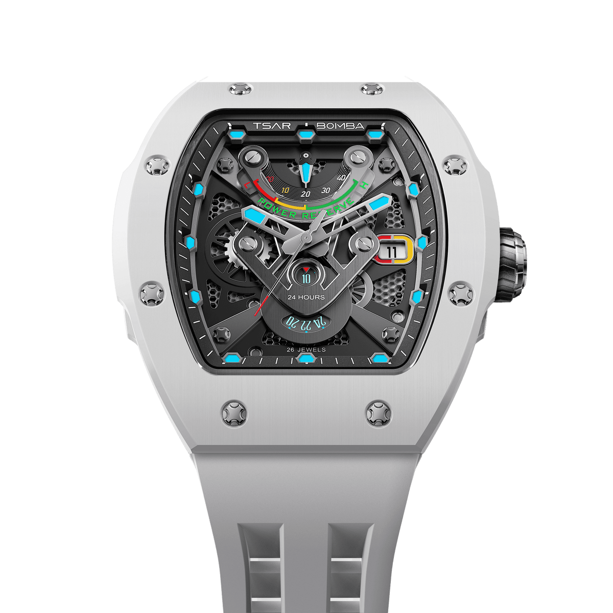Official TSAR BOMBA TB8226C Full Ceramic Automatic Skeleton Watch – Sapphire Crystal