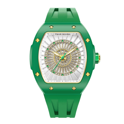 Official TSAR BOMBA Nucleus Femme Ladies Ceramic Watch – Swiss Movement TB8220L