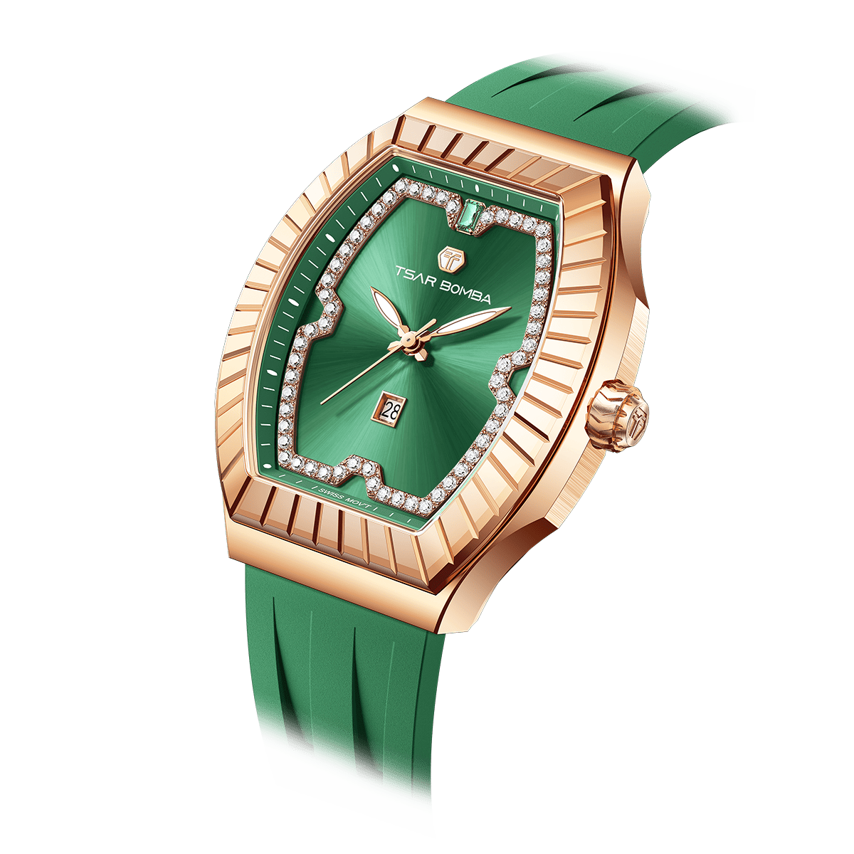 Official TSAR BOMBA TB8231 Nucleus Femme 04 Ladies Swiss Quartz Watch – Sapphire Crystal