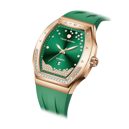 Official TSAR BOMBA Lumina TB8233 Diamond-Set Automatic Women's Watch