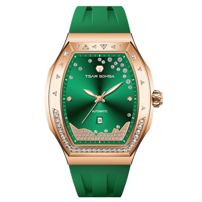 Official TSAR BOMBA Lumina TB8233 Diamond-Set Automatic Women's Watch