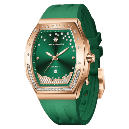 Official TSAR BOMBA Lumina TB8233 Diamond-Set Automatic Women's Watch