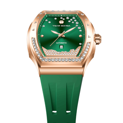 Official TSAR BOMBA Lumina TB8233 Diamond-Set Automatic Women's Watch