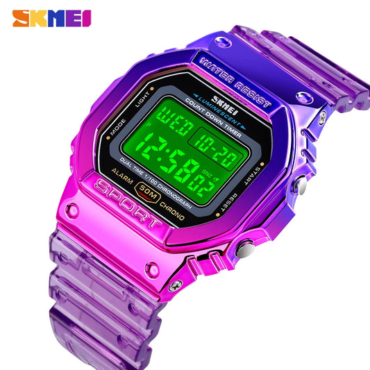 Skmei Classy Colourful LED Digital Ladies' Sports Watch - Top G Watches