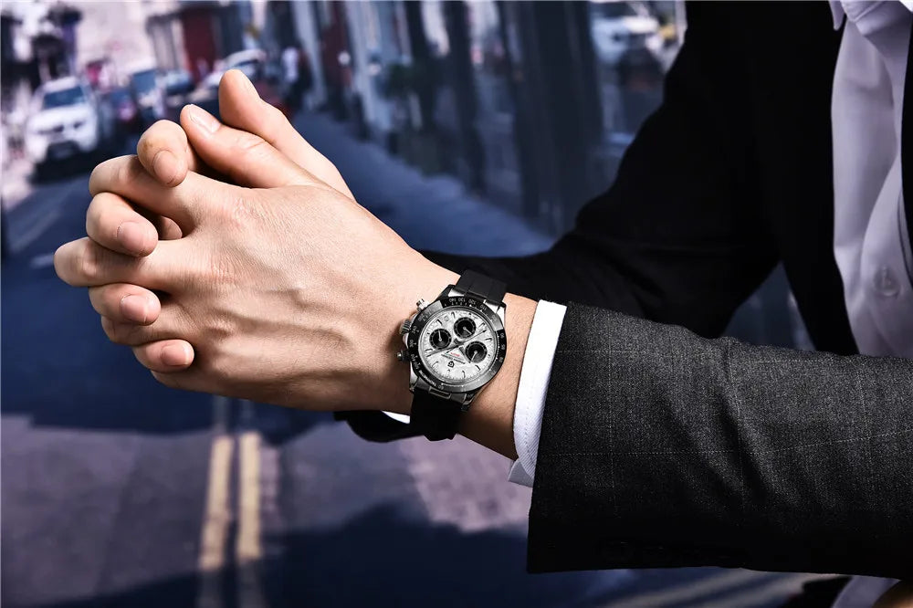 Pagani Design Elite Automatic Mechanical Sapphire-Glass Chronograph Watch - PD1664