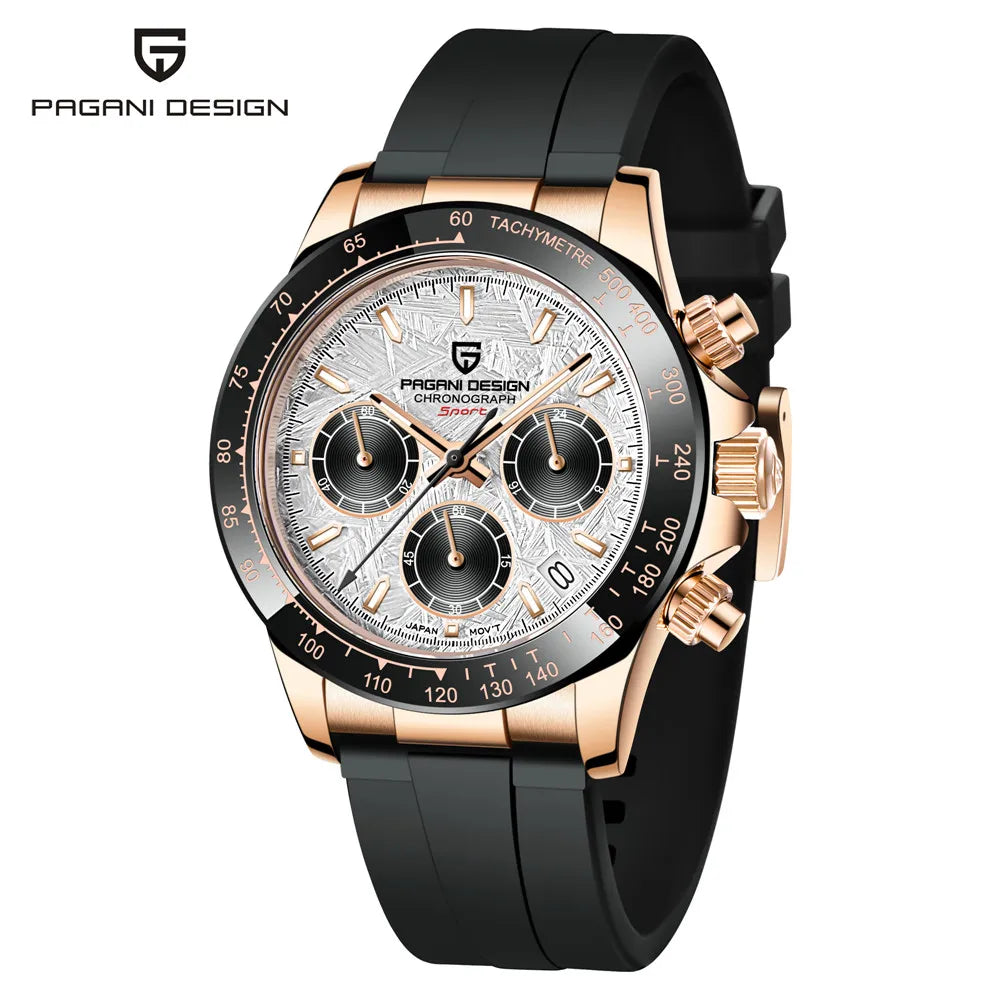Pagani Design Elite Automatic Mechanical Sapphire-Glass Chronograph Watch - PD1664