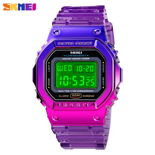 Skmei Classy Colourful LED Digital Ladies' Sports Watch - Top G Watches