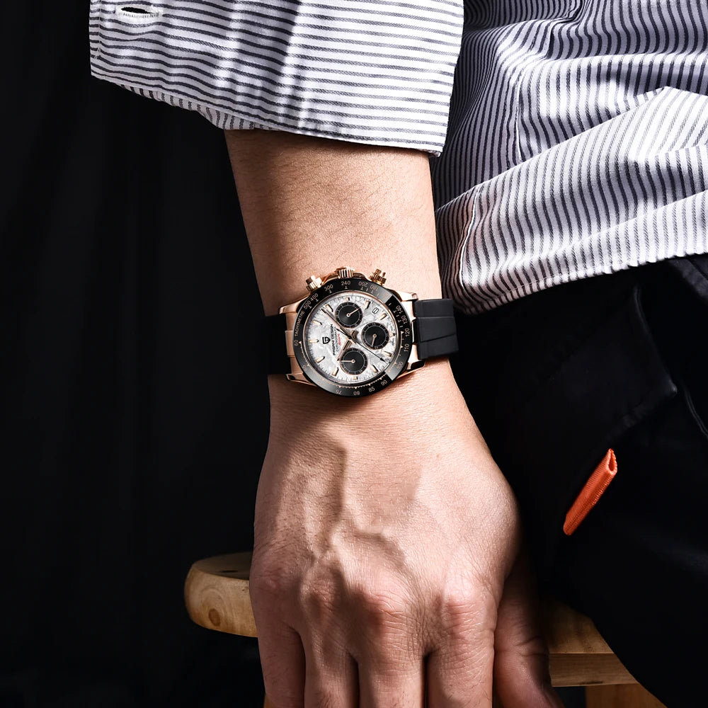 Pagani Design Elite Automatic Mechanical Sapphire-Glass Chronograph Watch - PD1664