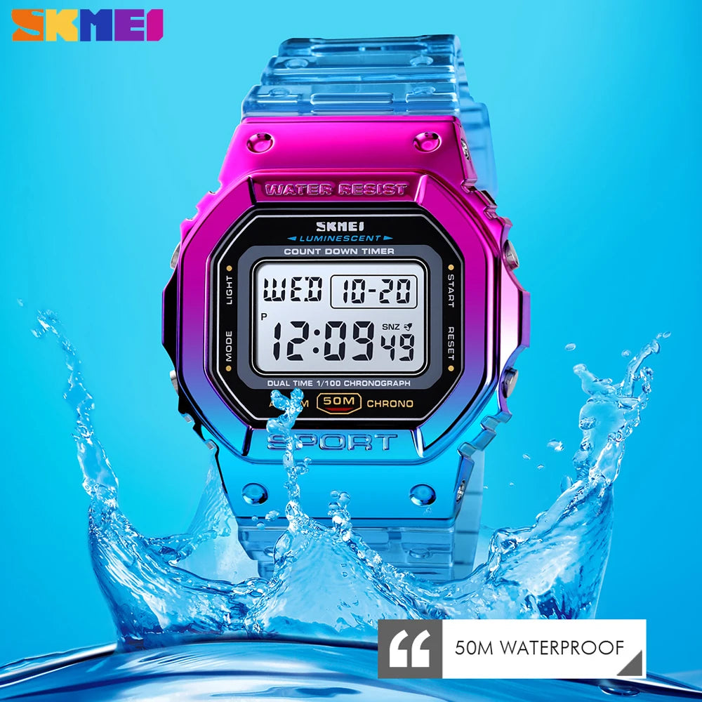 Skmei Classy Colourful LED Digital Ladies' Sports Watch - Top G Watches