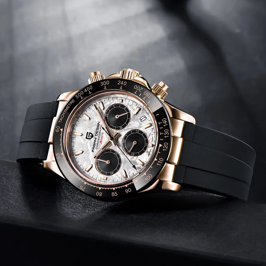 Pagani Design Elite Automatic Mechanical Sapphire-Glass Chronograph Watch - PD1664