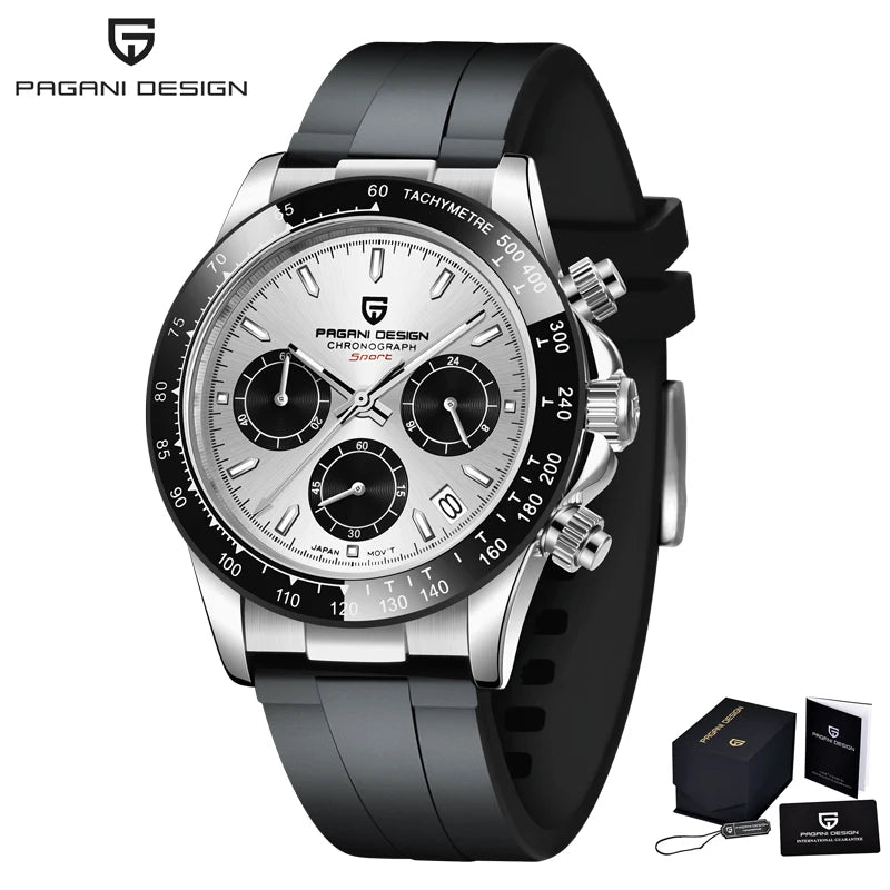 Pagani Design Elite Automatic Mechanical Sapphire-Glass Chronograph Watch - PD1664