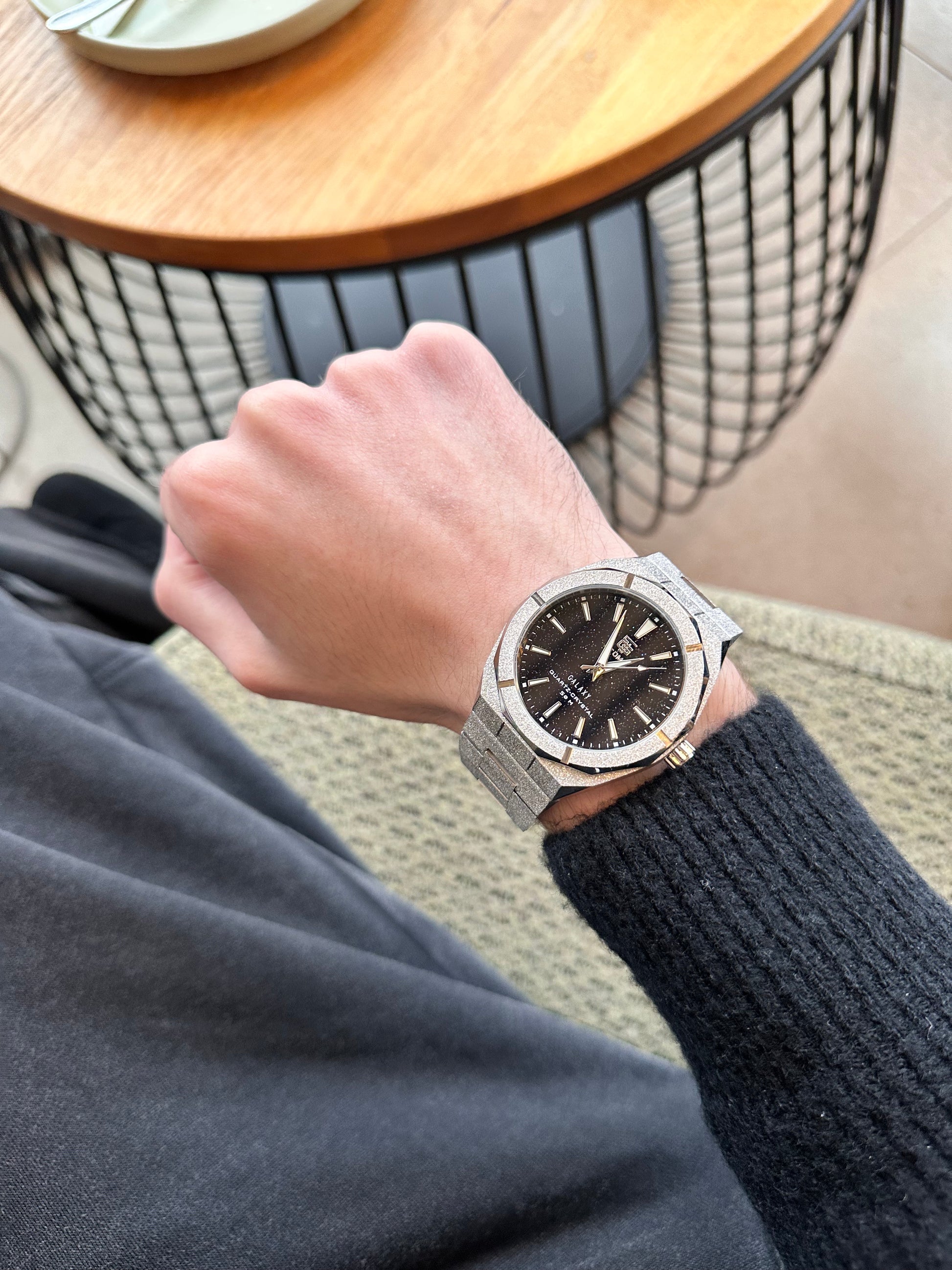 Atomic™ Silver Galaxy Frosted Steel Luxury Watch - Limited-Edition (Australian Brand) - Top G Watches