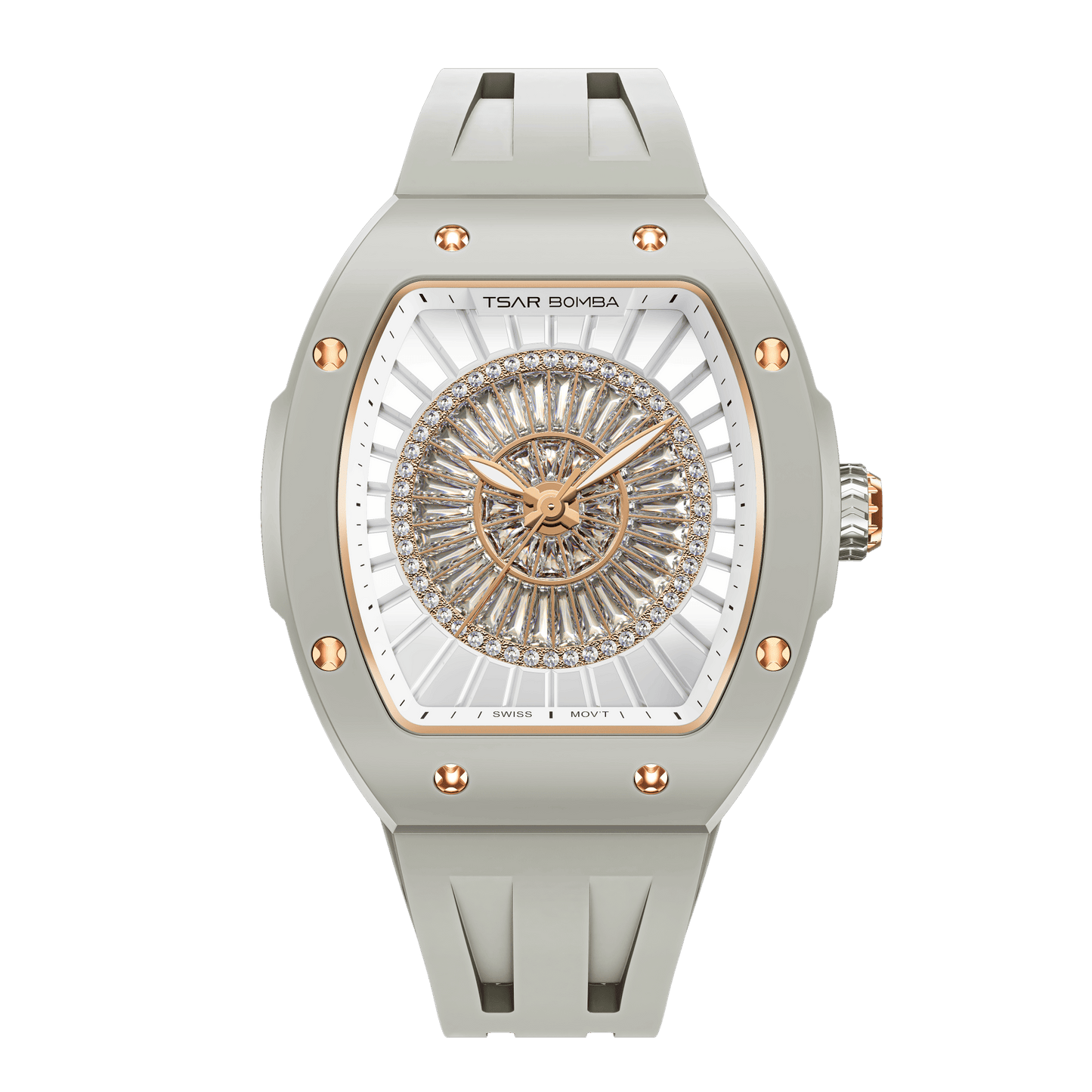 Official TSAR BOMBA Nucleus Femme Ladies Ceramic Watch – Swiss Movement TB8220L