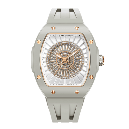 Official TSAR BOMBA Nucleus Femme Ladies Ceramic Watch – Swiss Movement TB8220L