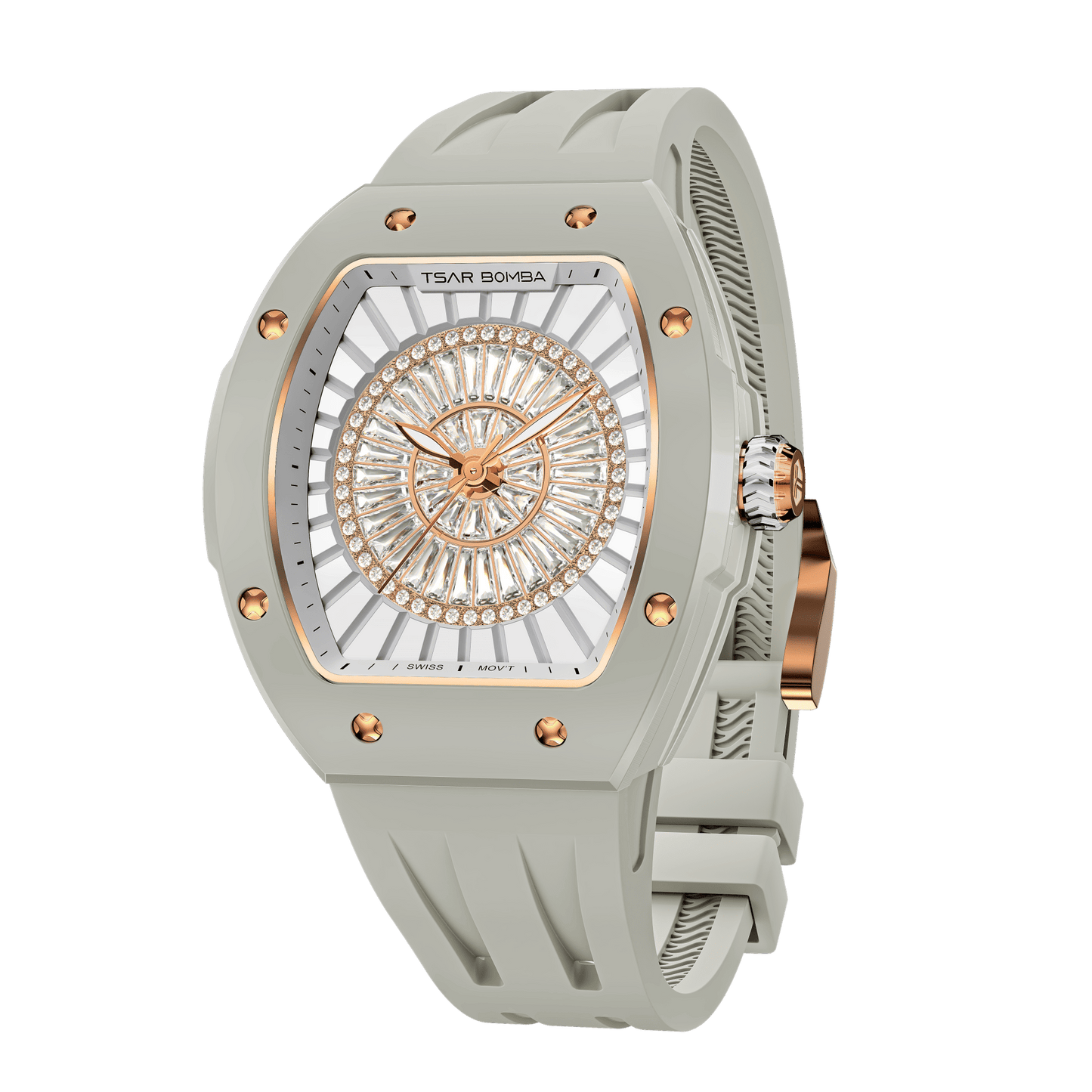 Official TSAR BOMBA Nucleus Femme Ladies Ceramic Watch – Swiss Movement TB8220L