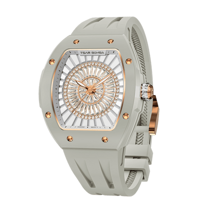 Official TSAR BOMBA Nucleus Femme Ladies Ceramic Watch – Swiss Movement TB8220L