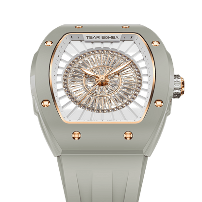 Official TSAR BOMBA Nucleus Femme Ladies Ceramic Watch – Swiss Movement TB8220L