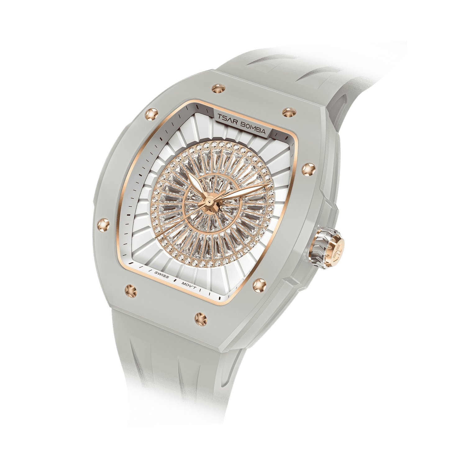 Official TSAR BOMBA Nucleus Femme Ladies Ceramic Watch – Swiss Movement TB8220L